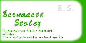 bernadett stolcz business card